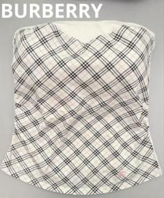 美品✨BURBERRY バーバリーブルーレーベル ノバチェック チューブトップ BURBERRY BLUE LABEL ノバチェック サイズM キャミソール