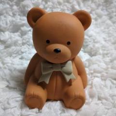 小さめ 内藤ルネ RUNE テラコッタ ベア くま 貯金箱 昭和レトロ 陶器製