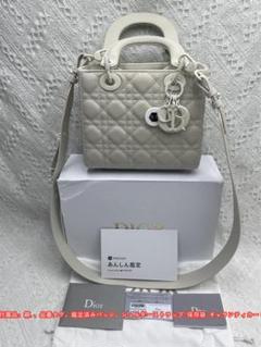 鑑定済Dior キルティング ショルダーバッグ グレー カナ―ジュ キルティングショルダーバッグ グレー ヴィンテージ
