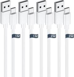 USB C ケーブル タイプC【1m/2m 各2本】 Type C 3A急速充電
