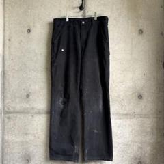 Carhartt カーハート　ブラック　ダブルニー　ペインターパンツ フェード Carhartt カーハート ダブルニー ペインターパンツ ワークパンツ