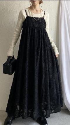 シーズ (株)六本木 She's ロングドレスワンピ パーティドレス 黒 38 シーズ (株)六本木 She's ドレスワンピース パーティドレス