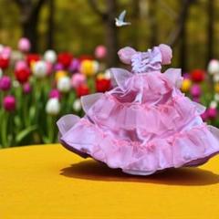リカちゃんピンクフリルドレス 着せ替え用