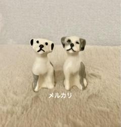 九谷焼 長峰 犬 昭和レトロ 希少品 犬 置物 ペット フィギュリン