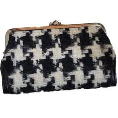 90s Y's Houndstooth Wo Felt wallet
