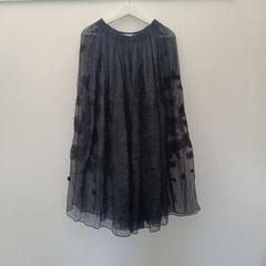 HaaT ISSEY MIYAKE　黒　 シフォンロングスカート　サイズ2