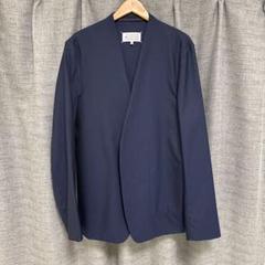 蔭山さん専用【美品】46 メゾンマルジェラ　定番　ノーカラージャケット　ネイビー 蔭山さん専用【美品】46 メゾンマルジェラ 定番 ノーカラー