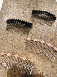 【お値下げ】ヘアコーム ピンク&ブラック 2ペア