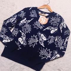 【新品タグ付き】ヒステリックグラマー 総柄ニット ヒスガール ネイビーのサムネイル