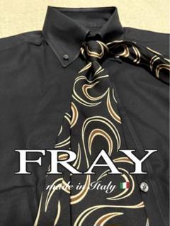 【美品】FRAY／フライ／ボタンダウン／メッシュ生地／ブラック／定価6.9万のサムネイル