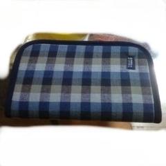 久留米絣 チェック柄布製ケース