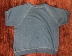 70s VINTAGE SWEAT 半袖スウェット US古着 L 杢ブルー