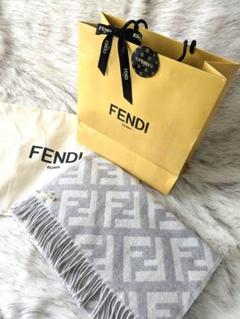 M*I様 FENDI カシミヤ100% FFロゴ ロングマフラー ペールグレー M*I様 FENDI カシミヤ100% FFロゴ ロングマフラー ペールグレー