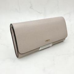 53【美品】FURLA 長財布ベージュ系バビロン レザーロングウォレット保存袋