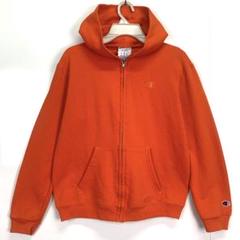 PHATRNK 激レアオレンジフード付き ジップアップ パーカー アップリケパーカージップアップ【メランジグレー】