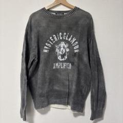 人気 希少 HYSTERIC GLAMOUR グレー L 大きいサイズ ニット HYSTERIC GLAMOUR（ヒステリックグラマー）の「STILL CRAZY編込