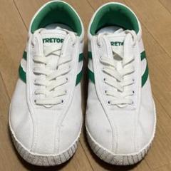 TRETORN アイボリー/グリーン スニーカー Tretorn トレトン スニーカー メンズ 黒 ブラック ホワイト 白