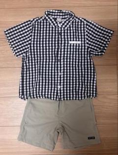 美品♡petit main 110 シャツとショートパンツセット