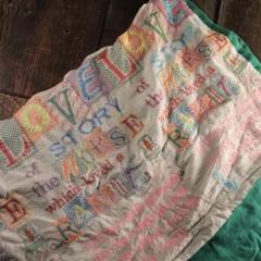 超特価セール開催！！ 古着 ULOCO 刺繍 大判ストール ショール 恋心刺繍 コットン素材 小物