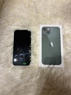 【ジャンク品】iPhone 13 128GB グリーン　水没・画面割れあり