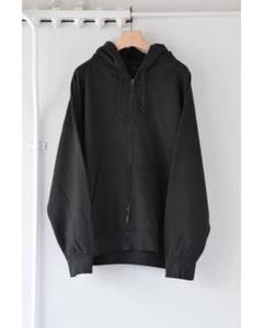 24SS COMOLI 製品染 裏毛 ジップパーカ 2 INK BLACK COMOLI / コモリ | 製品染 裏毛 ジップパーカ - Ink Black