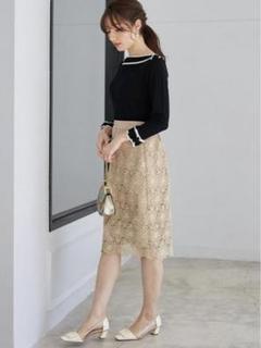 tocco closet フラワーレースタイトスカートのサムネイル