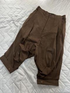 JULIUS ユリウス　ジャガード　タック バギー サルエル　パンツ ブラウンのサムネイル