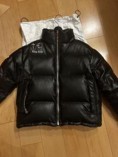 【正規品】thug club ダウンジャケット ブラック Sサイズ レザー Thug Club】Leather Puffer Jacket ダウンジャケット (Thug Club