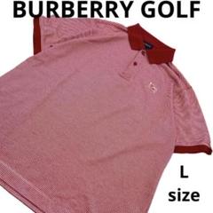 BURBERRY GOLF バーバリー　ゴルフウェア レッド　ゴルフシャツ　L
