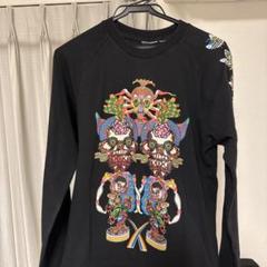 最旬トレンドパンツ adidas 希少品 sサイズ 黒 ロンT コラボ 田名網敬一 adidas トップス