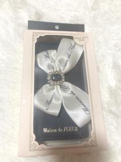 Maison de FLEUR 手帳型iPhoneX/XSケース ネイビー