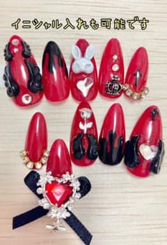 ネイルチップ 赤 ロングの中古 未使用品を探そう メルカリ