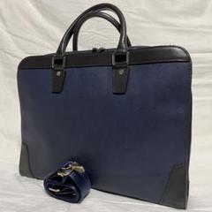 2way Samsonite ブリーフケース ビジネスバッグ 合皮 ネイビー
