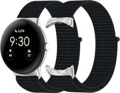 For Google Pixel Watchバンド ベルト ナイロン製 黒