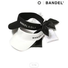新品タグ付き　BANDEL GOLF サンバイザー　リボン付き ブラック