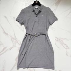 美品♡LACOSTE ラコステ 鹿の子 ポロシャツワンピース ベルト付 40 美品♡LACOSTE ラコステ 鹿の子 ポロシャツワンピース ベルト付