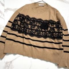 ERMANNO SCERVINO(エルマノシェルビーノ) 長袖セーター サイズ42 L レディース美品  - 黒 レース 2025年最新】ERMANNO SCERVINO レディース ニット・セーターの