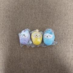 ちいかわ(ハチワレ、うさぎ、モモンガ)のおくるみマスコットチャームセット