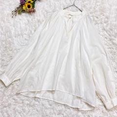 エイチアンドエム【EUR38】シャツブラウス　スキッパー　チュニック　アイボリー