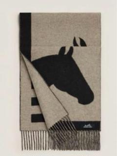 エルメス　HERMES マフラー　ラブストーリー　美品 エルメス マフラー ラブストーリー ベージュシネ 30×140cm
