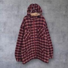 【k8835】希少USA古着ディッキーズ裏ボアジャケットコートウール風フーディー