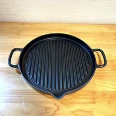 【未使用に近い♪】CHASSEURシャスール 鋳鉄製 両手鍋　ボルドー　24cm 未使用に近い♪】CHASSEURシャスール 鋳鉄製 両手鍋 ボルドー 24cm