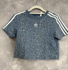 Adidas ヒョウ柄 クロップドTシャツショート丈 XS - メルカリ