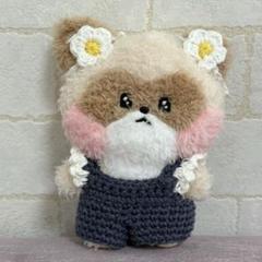 zeroni ぬいぐるみ　ぬい服　袖フリルサロペットセット　デニムブルー　zb1