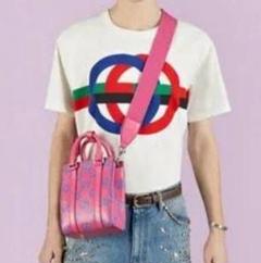 GUCCI GGエンボス 縦長ショルダーバッグ ピンク超美品定価275,000円