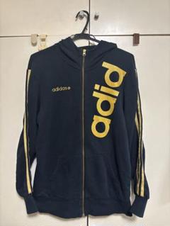 新品 adidas GOLD LINE ウインドブレーカー 黒/金【L】刺繍ロゴ 新品 adidas GOLD LINE ウインドブレーカー 黒/金【L】刺繍ロゴΩ