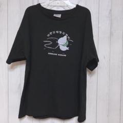 おでかけ子ザメ Tシャツ 黒 LL 子サメ オーバーサイズ ゆるだぼ