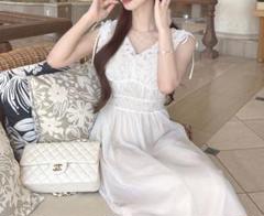ワンピース Lumignon original white lacesheerlongop Lumignon original ♥ white lace sheer long op | Lumignon