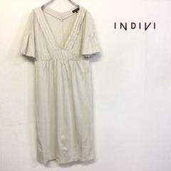 美品 INDIVI 膝丈ワンピース レディース M