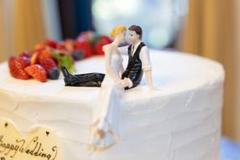 ウェディングケーキトッパー 新郎新婦